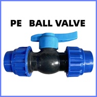 ▦ ✅ ⊙ PE Compression Fittings 1/2" 3/4" 1" BALL VALVE hdpe pvc pipe socket BALL VALVE
