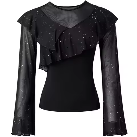 New Samba Latin Dance Autumn New Practice Clothes Adult Female Jumping Modern Dance Wear Practice Cl