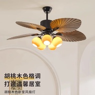 New Style Medieval Style Living Room Fan Light Retro Household Bedroom Dining Room Ceiling Fan Light