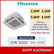 (RM0SHIP) Hisense 2.0HP 2.5HP 3.5HP R32 Ceiling Cassette Air Conditioner AirCond AUC20QFGS AUC25QFGS AUC35QFGS AUC50QFGS