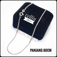 925 SILVER NECKLACE WITH WHITE GOLD PLATED AUTHENTIC ITALY SANTA SILVER 925 NECKLACE/