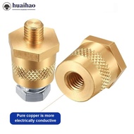 HUAIHAO Pair M6 M8 Car Pole Adapter Brass Battery Terminal Connector Thread Positive Negative Post C