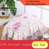 YQ43 Pastoral Oval Rice Cooker Cover Multi-Functional European Cover Towel Fabric Craft Lace Rice Cooker Household Cover