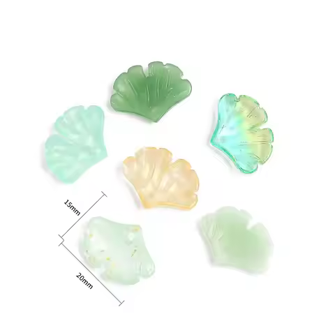 DIY Accessories 10pcs Small Flower Leaves Lampwork Beads Multi Gradient Color Glass Beads For Jewelr