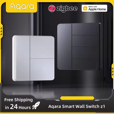 Aqara Z1 Smart Wall Switch ZigBee 3.0 More Control Switch Single Live/Neutral Wire Key Light Button