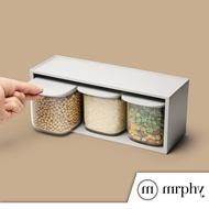 Qualy Flat Top Storage Container and Rack Set