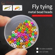 FLYTOP 10PCS 2.7MM Nymph Fly Tying Metal Beads Weighted Accessories for Fly and Lure Hook Tying B2F5