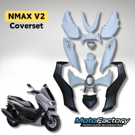 YAMAHA NMAX155 V2 NMAX V2 COVERSET BODY COVER SET MATT PEARL GREY #READY STOCK