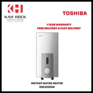 TOSHIBA DSK33S5SW INSTANT WATER HEATER WITH BUILD IN ELCB - 1 YEAR MANUFACTURER WARRANTY + FREE DELIVERY