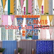 Curtains Semi Blackout 70% Langsir Pintu &amp; Bilik