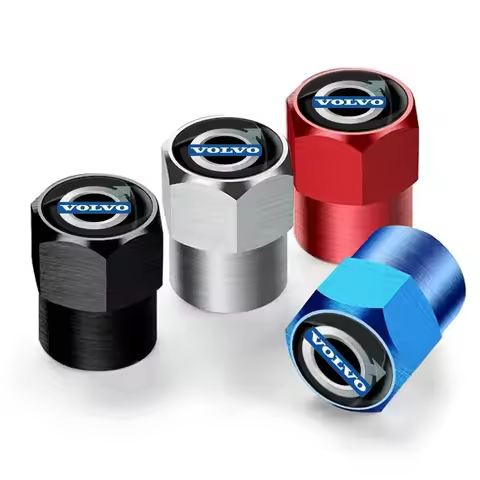 4Pcs/Set Car Wheel Tire Valve Caps Metal Stem Cover For Volvo Volvo XC90 S60 V40 XC60 S80 S40 V70 V5