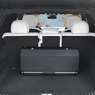 XCF 61L Premium Leather Car Boot Organiser with Lid - Front Door Design, Sturdy Handles, Multifuncti