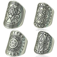 MACTEAM 4PCS/Set Boho Vintage Carving Tibetan Silver Knuckle Ring Finger Ring Jewelry  VN