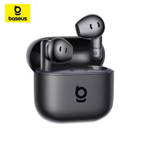 Baseus Bass BS2 Lite Earphones TWS Wireless Bluetooth 6.0 Earbuds 2 Mic Ai ENC Call Noise Reduction 