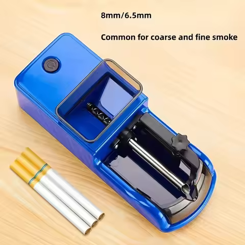 A6.5/8mm Electric Cigarette Rolling Machine Raw Grass Cigarette Device Automatic Injector Tobacco Ma