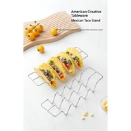 Seajoy Mexican-Style Stainless Steel W-Shaped Corn Wrap Thin Pancake Rack Taco Rack Food-Grade Burri