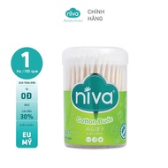 [Combo 2-3-4] Niva Cotton Swab Jar for Adults Jar of 100 Paper Sticks AJ1