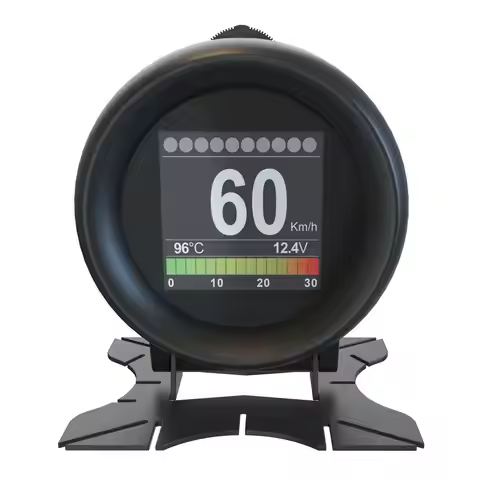A205 OBD Meter OBD2 HUD Digital Temperature Gauge Digital Voltage Speed Meter Display Meter Alarm Wa
