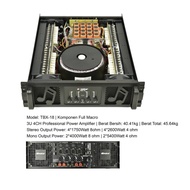 POWER AMPLIFIER DB VOICE TBX 18 / TBX18 CLASS H ORIGINAL DBVOICE