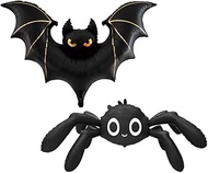 Halloween Balloons 59" 3D bat spider Helium Foil Mylar Balloons For Halloween Party Decoration (2pac