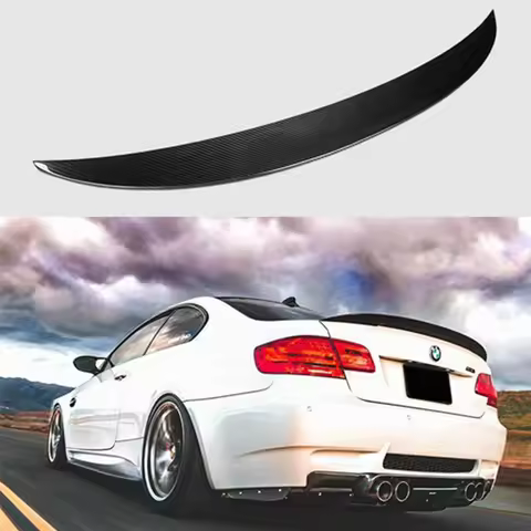 E92 P Style carbon fiber Material Rear Wing Lip Spoiler for BMW 3 Series E92 Coupe 2-Door 316i 318i