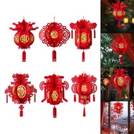 [tenlzsp0bc] Oriental Lunar New Year Lantern Creative Non Woven Fabric Hanging Ornament for Wedding 