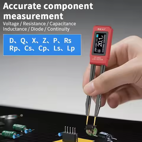 ZT MD2 Portable Digital Tweezer Tester Auto Identify Resistance Capacitance Inductance Voltage