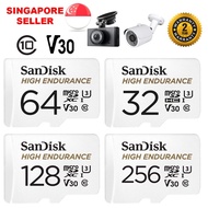 [SG] SanDisk High Endurance 32GB - 64GB - 128GB - 256GB Video micro SD HC XC Adapter Dash cam IP camera Memory Card