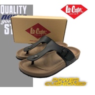 Lee Cooper and Lee Sandal Pure Leather Brown Black Ready Stock Kasut Lelaki Kulit Selipar Murah Warn