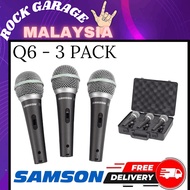 Samson Q6 - 3 Pack Dynamic Handheld Microphone (Q-6/Q 6)