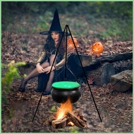 Halloween Cauldron Tripod Black Cauldron with Lights Vintage Pot Decorations for Haunted House Yard 