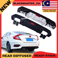 HONDA CIVIC FC REAR DIFFUSER 🔥ReadyStock🔥 WITH DAMMY EXHAUST