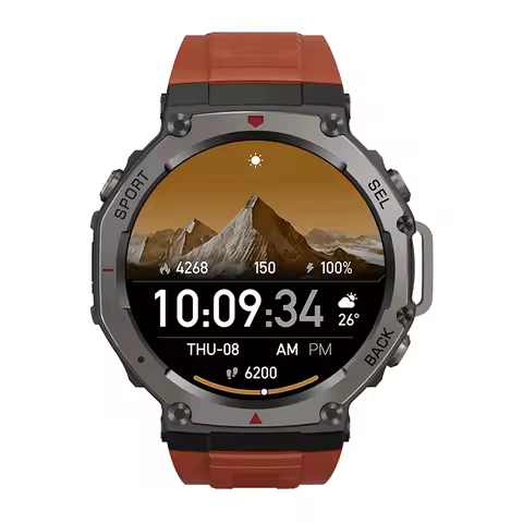 Rainbuvvy DM58 GPS Smart Watch 1.43 Inch AMOLED Display Supports GLONASS BDS Galileo NAVIC QZSS 5ATM