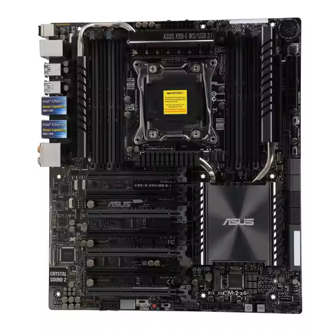 Used ASUS X99-E WS/USB 3.1 LGA 2011-v3 Intel X99 SATA 6Gb/s USB 3.1 CEB Intel Motherboard