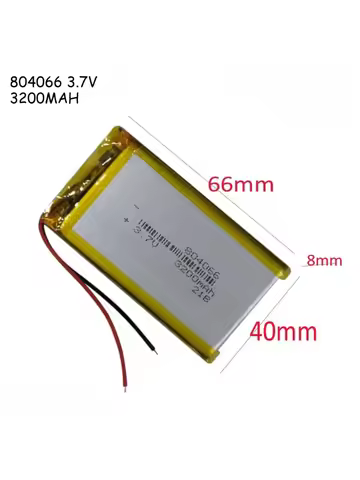3200mAh 804066 Li-Polymer Battery 3.7V Rechargeable PH2.0 Plug for R36S Game Machine High Capacity P