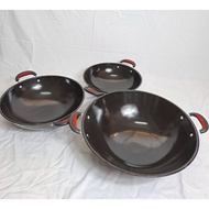 Enamel Wok 32 36 40cm / Black Wok Thick Frying Pan - Trijasa Houseware