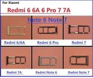 สำหรับ Xiaomi Redmi 6 6A 6 Pro 7 7A Note 6 7 Pro อะไหล่สำหรับที่ใส่ซิมการ์ดถาดใส่ซิม