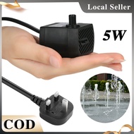 5W Ultra-Quiet Submersible Water Fountain Pump Filter Fish Pond Aquarium Water Pump Tank