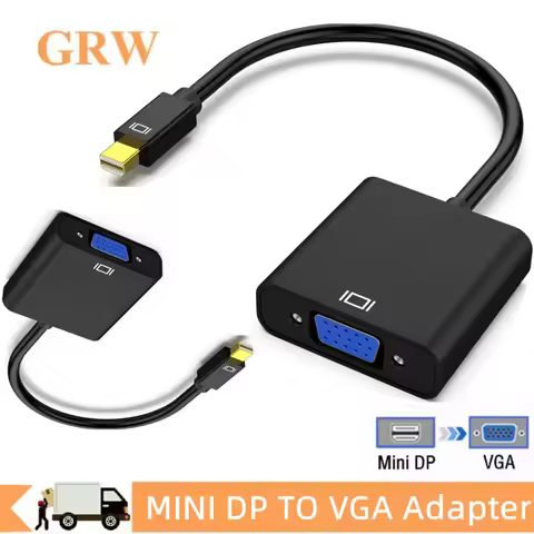 Mini DP to VGA Converter Mini Displayport to VGA Adapter for MacBook Pro Air Apple iMac Mini Display