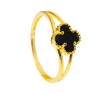 Clovers Bajet Gold Ring 916 - Black