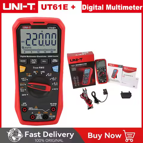 UNI-T UT61E Plus UT61B UT61D Digital Multimeter True RMS 1000V Handheld Professional Tester Voltmete