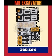 JCB 3CX Backhoe Loader Sticker Mesin Stiker 泥机贴纸 (1 Set)