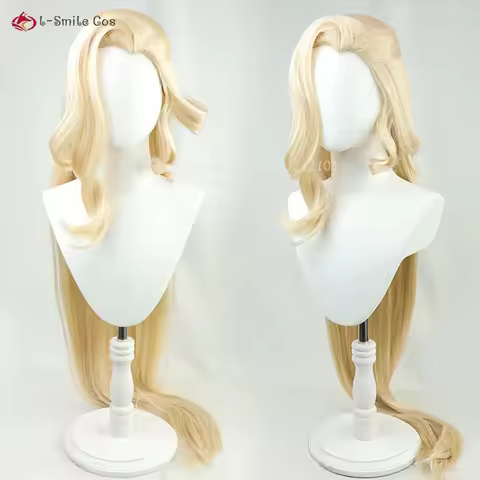 Fair Lady Cosplay Wig Rosalyne-Kruzchka Lohefalter La Signora Anime Cosplay Wigs Light Gold Long Hea