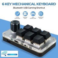 Ready !!! VODOOL 6 Key Mechanical Keyboard Bluetooth USB Gaming