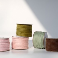 Roprmate Premium 3mm 4mm 5mm Colorful Single Strand Macrame Cord Twist string cotton rope