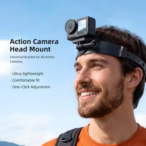 Hellodigi Action Camera Head-mounted Stand for DJI Action3/DJI Action4/DJI Action5pro/DJI Action6/Os