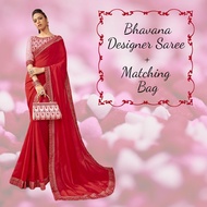 Deepavali Designer Saree + Matching Clutch Bag/ Indian Wear/ Diwali/Bhavana 03