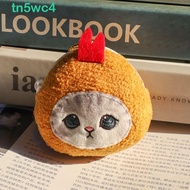 TN5WC4 Coin Purse Wallet - Shark & Cat Plush Design | Fun Zipper Closure