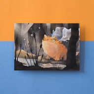 鹿角青蛙吹泡泡 / 明信片