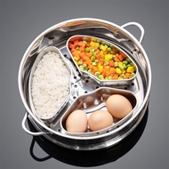 3pcs 304 Stainless Steel Fan-Shaped Steaming Tray – Rice Cooker Steamer Grid Set